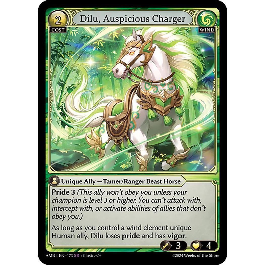 Dilu, Auspicious Charger (173) (Mortal Ambition)