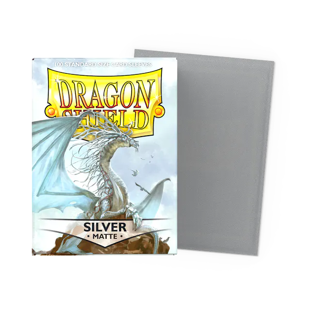 Dragon Shield - Standard 'Silver' Matte Sleeves 100 pack