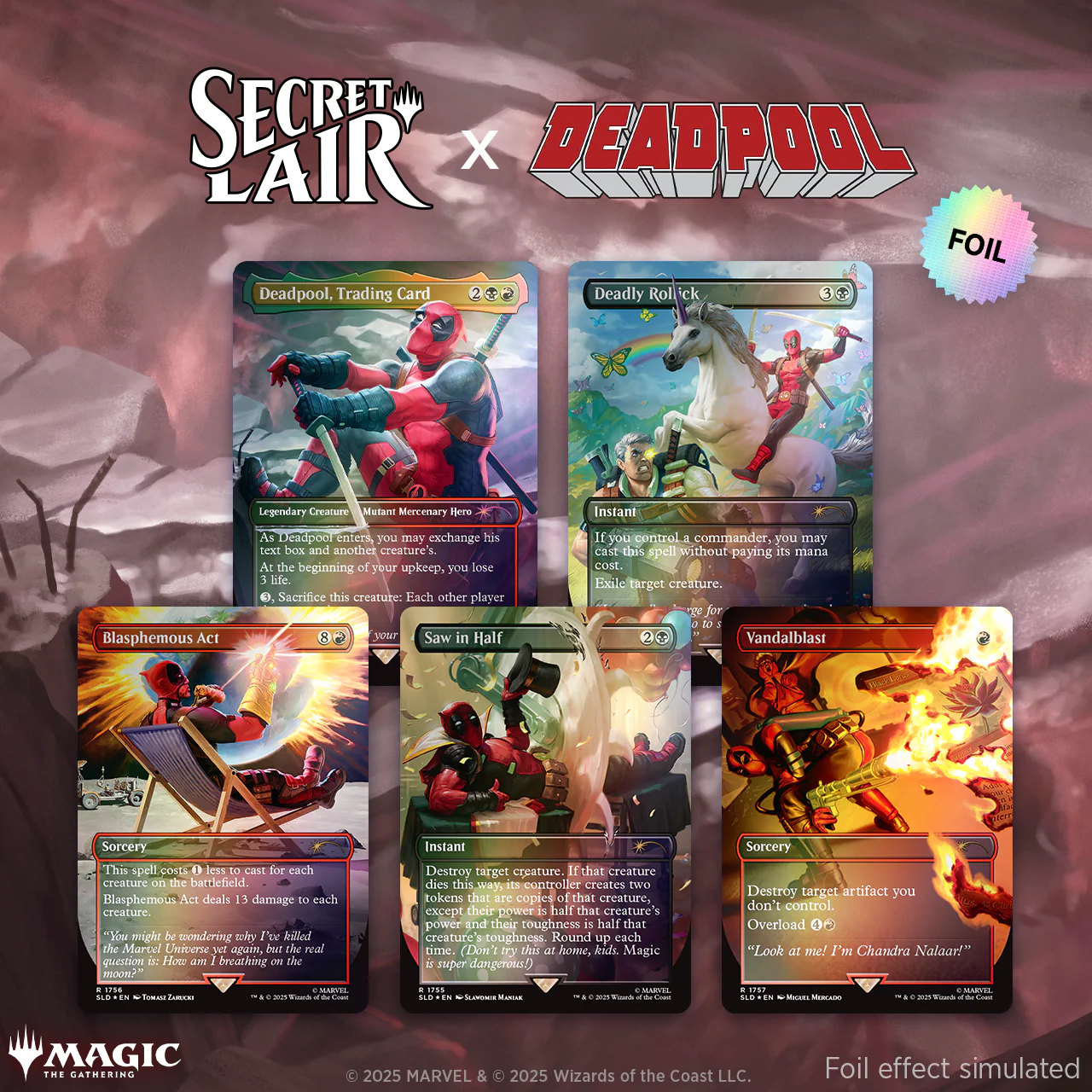 Magic The Gathering | Secret Lair x Marvel: Deadpool: April Pool's Day! | Rainbow Foil