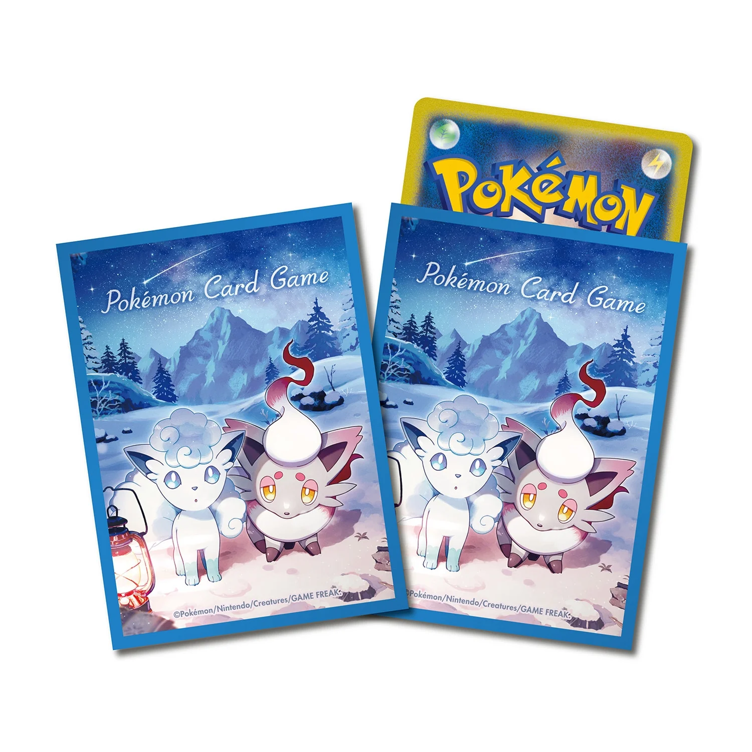Pokémon Center Japan - Snowy Gathering Alolan Vulpix & Hisuian Zorua - Premium Gloss Sleeves - Image 2