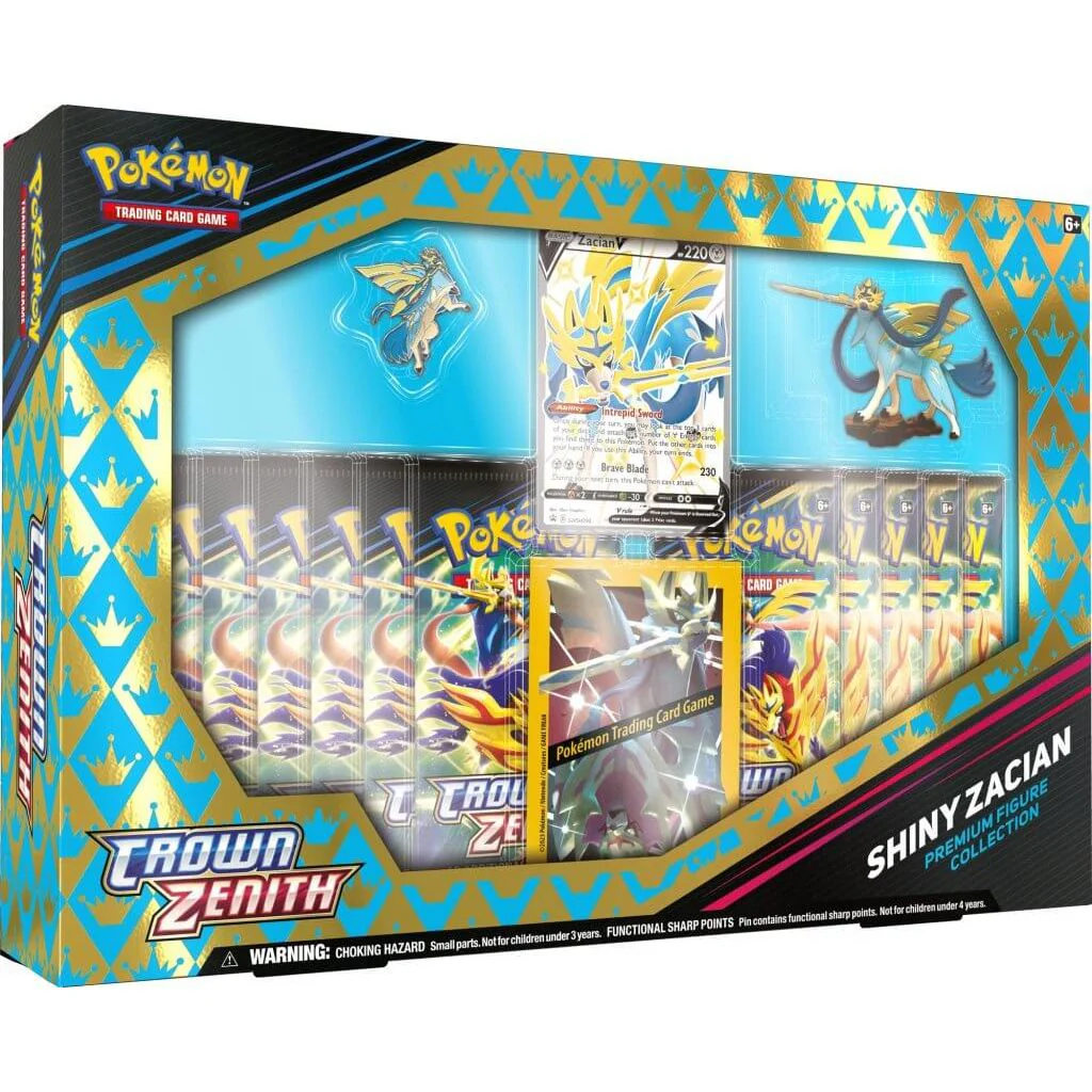 POKÉMON TCG Crown Zenith - Shiny Zacian/Zamazenta Figure Box - Image 3
