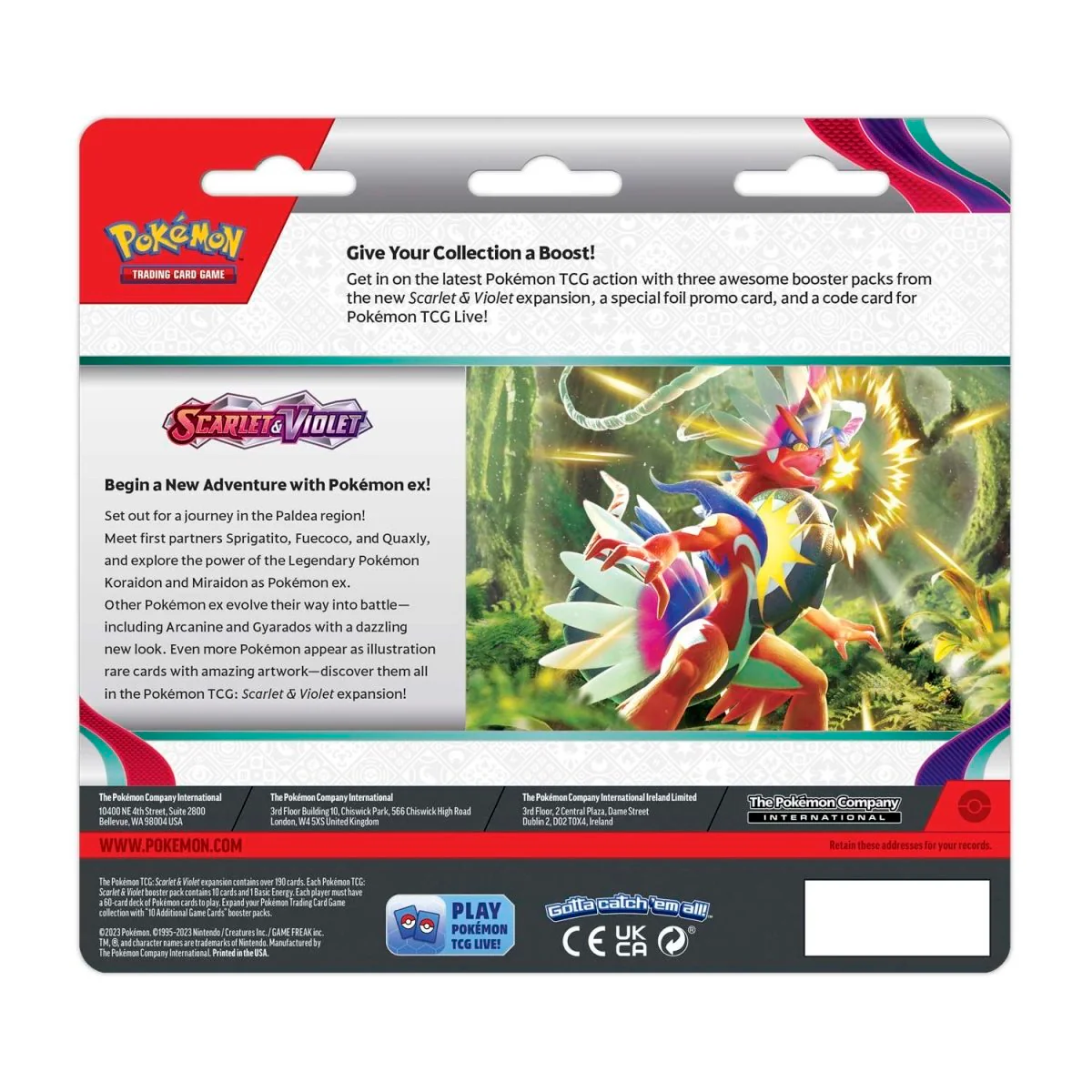 POKÉMON TCG Scarlet & Violet 1 Three-Booster Blister - Image 3
