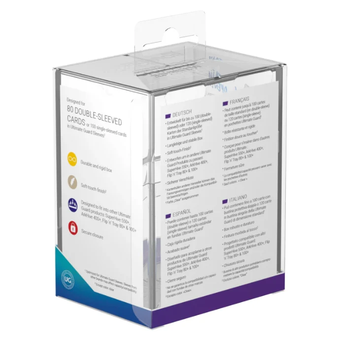 Ultimate Guard Boulder Deck Case 80+ Standard Size Clear Deck Box - Image 2