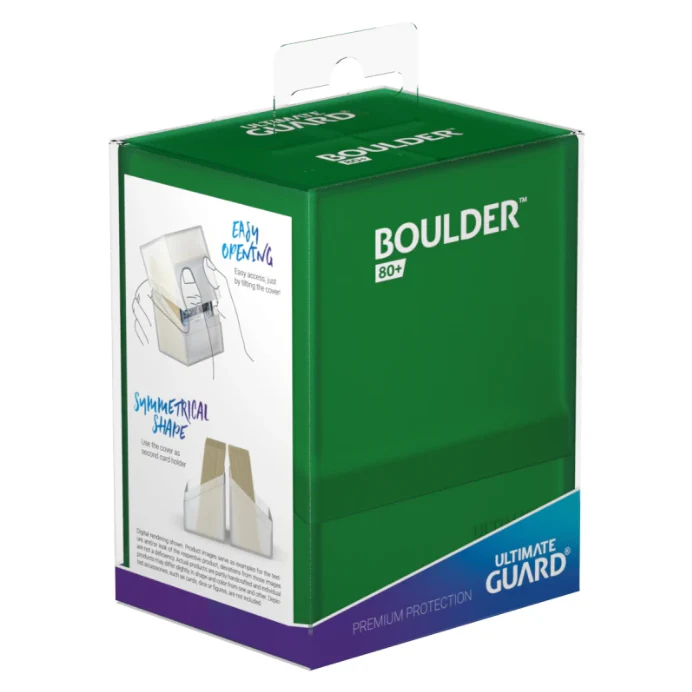 Ultimate Guard Boulder Deck Case 80+ Standard Size Emerald Deck Box