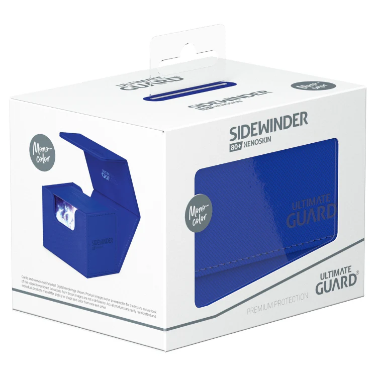 Ultimate Guard Sidewinder Deck Case 80+ Xenoskin Standard Size Monocolor Blue Deck Box - Image 2