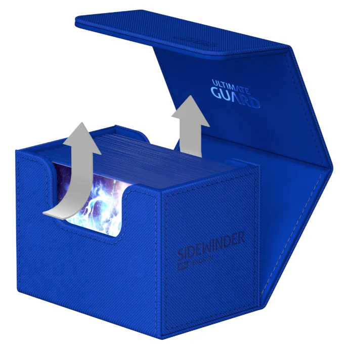Ultimate Guard Sidewinder Deck Case 80+ Xenoskin Standard Size Monocolor Blue Deck Box - Image 3