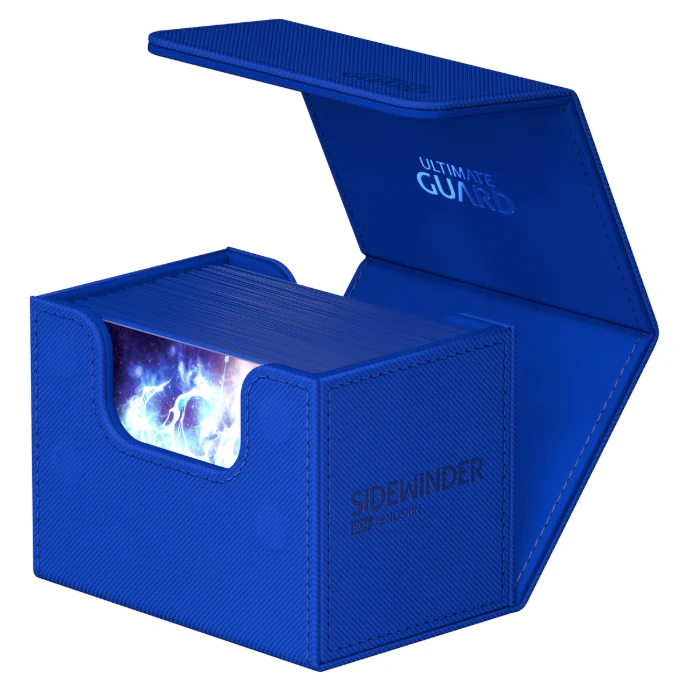 Ultimate Guard Sidewinder Deck Case 80+ Xenoskin Standard Size Monocolor Blue Deck Box - Image 5