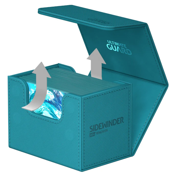 Ultimate Guard Sidewinder Deck Case 80+ Xenoskin Standard Size Monocolor Petrol Deck Box - Image 3