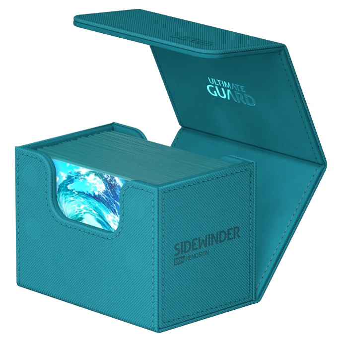 Ultimate Guard Sidewinder Deck Case 80+ Xenoskin Standard Size Monocolor Petrol Deck Box - Image 5